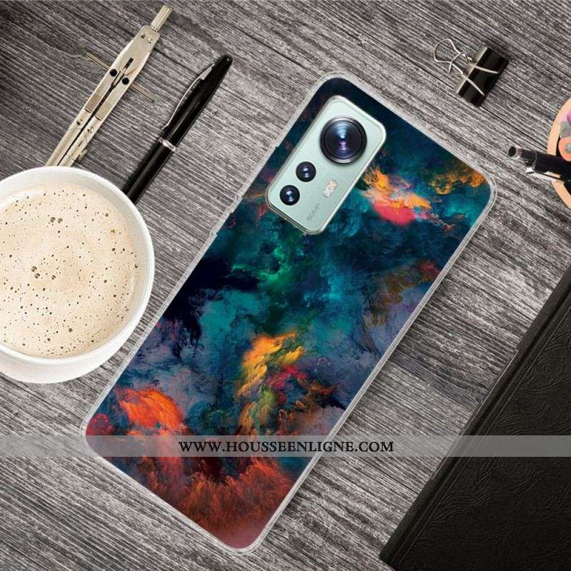 Coque  Xiaomi 12 / 12X  Silicone Nuage Coloré