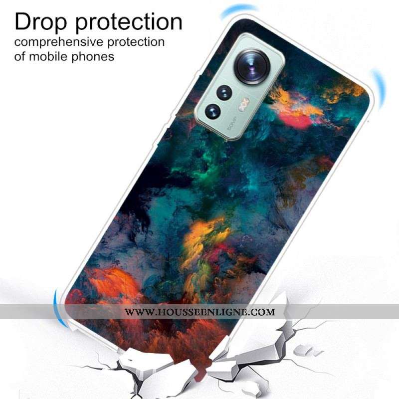 Coque  Xiaomi 12 / 12X  Silicone Nuage Coloré