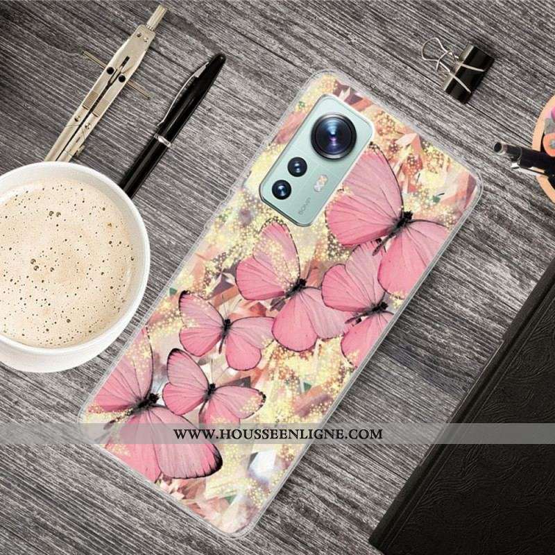 Coque  Xiaomi 12 / 12X  Silicone Papillons