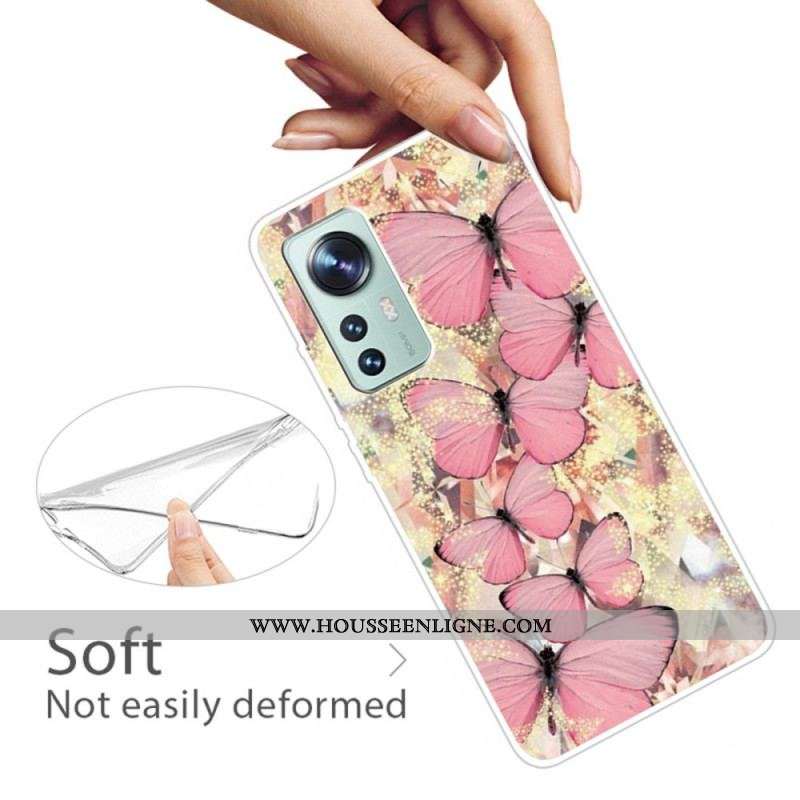 Coque  Xiaomi 12 / 12X  Silicone Papillons