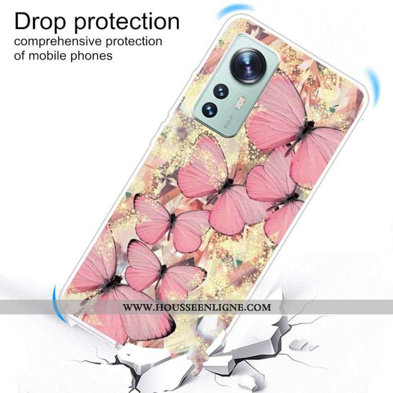 Coque  Xiaomi 12 / 12X  Silicone Papillons