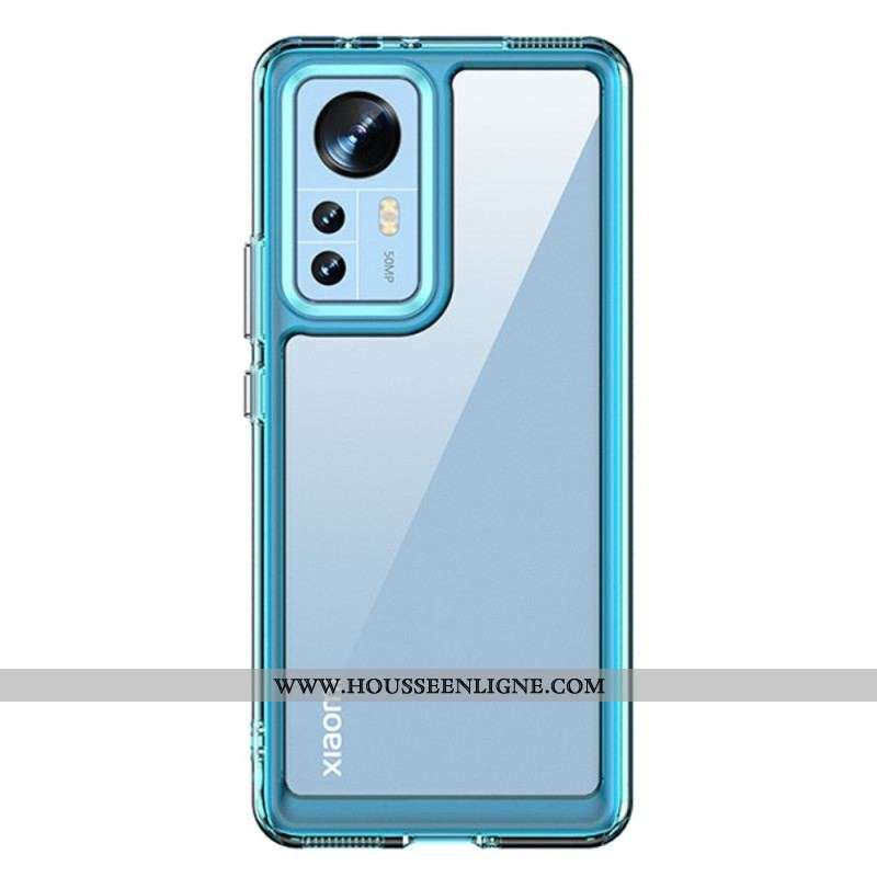 Coque Xiaomi 12 / 12X Transparente avec Contours Colorés