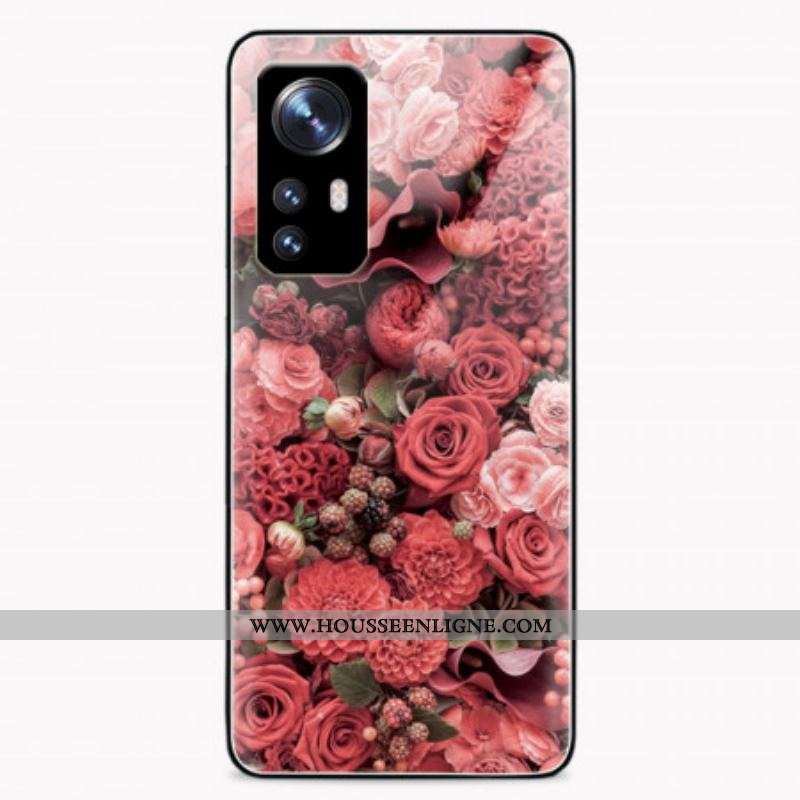 Coque  Xiaomi 12 / 12X  Verre trempé Fleurs Roses
