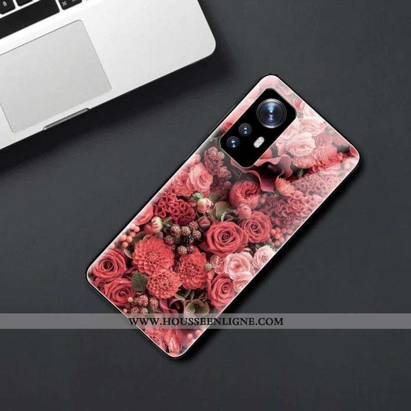 Coque  Xiaomi 12 / 12X  Verre trempé Fleurs Roses