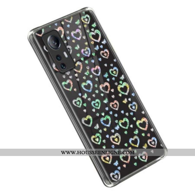 Coque Xiaomi 12 Lite Anti-Jaunissement Coeurs