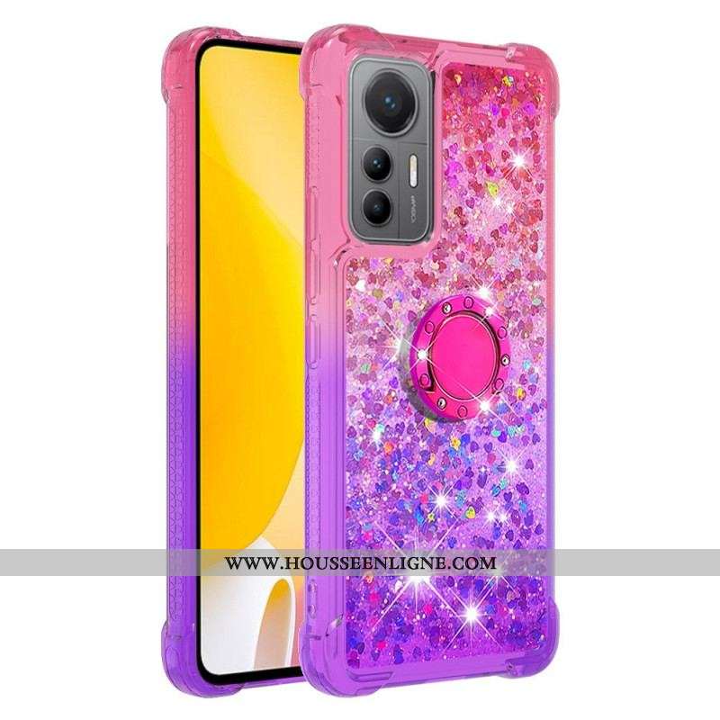Coque Xiaomi 12 Lite Paillettes Anneau-Support