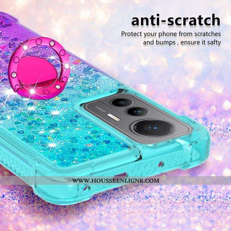 Coque Xiaomi 12 Lite Paillettes Anneau-Support