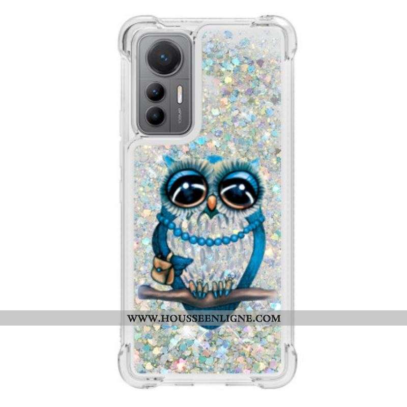 Coque Xiaomi 12 Lite Paillettes Miss Hibou