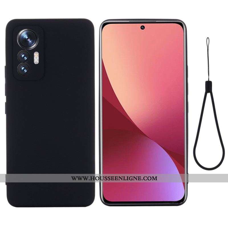 Coque Xiaomi 12 Lite Silicone Liquide à Lanière
