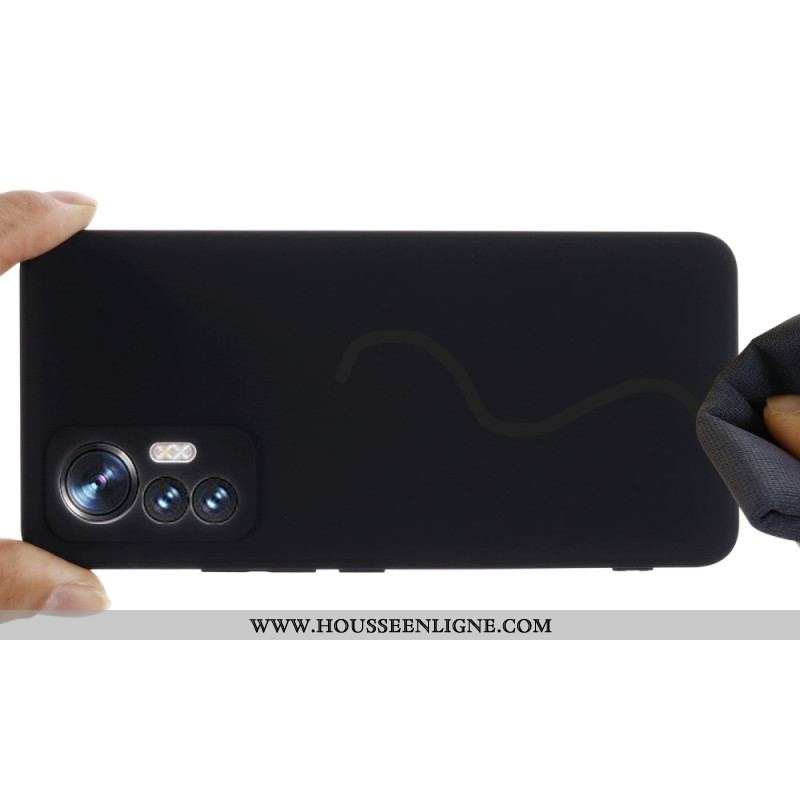 Coque Xiaomi 12 Lite Silicone Liquide à Lanière