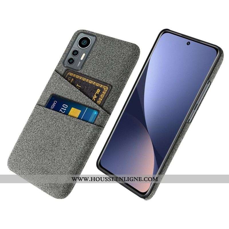 Coque Xiaomi 12 Lite Tissu Porte-Cartes
