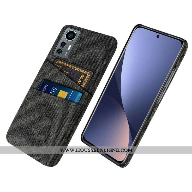 Coque Xiaomi 12 Lite Tissu Porte-Cartes