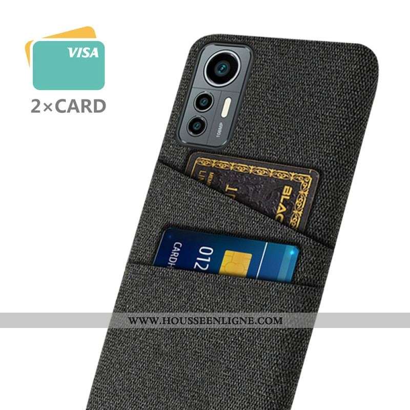 Coque Xiaomi 12 Lite Tissu Porte-Cartes