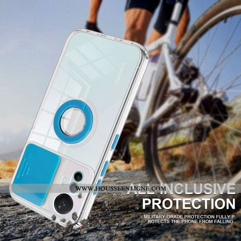 Coque Xiaomi 12 Lite Transparente avec Anneau-Support