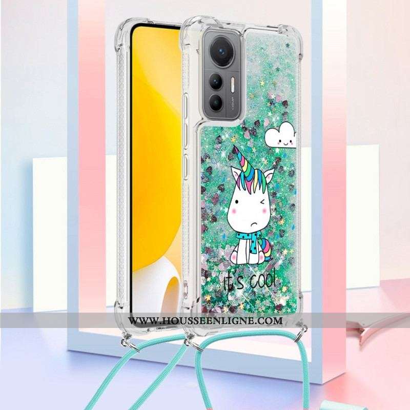 Coque Xiaomi 12 Lite à Cordon Licornes