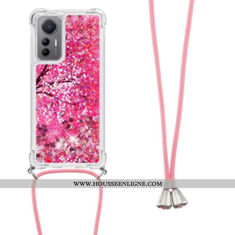 Coque Xiaomi 12 Lite à Cordon Paillettes Arbre