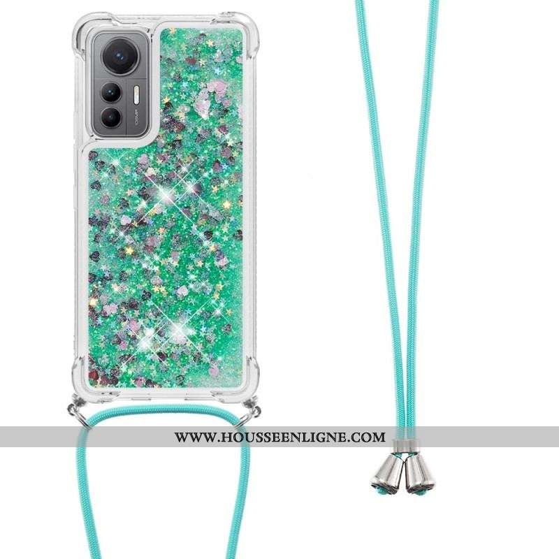 Coque Xiaomi 12 Lite à Cordon Paillettes Design