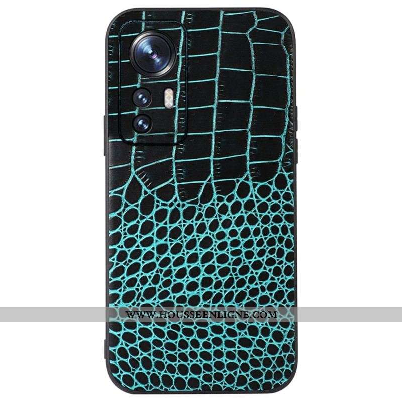 Coque Xiaomi 12 Pro Cuir Effet Peau de Crocodile