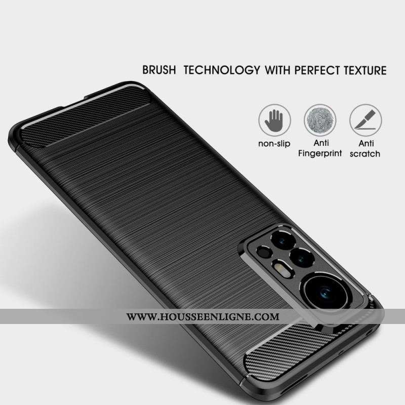 Coque Xiaomi 12 Pro Fibre Carbone Brossée