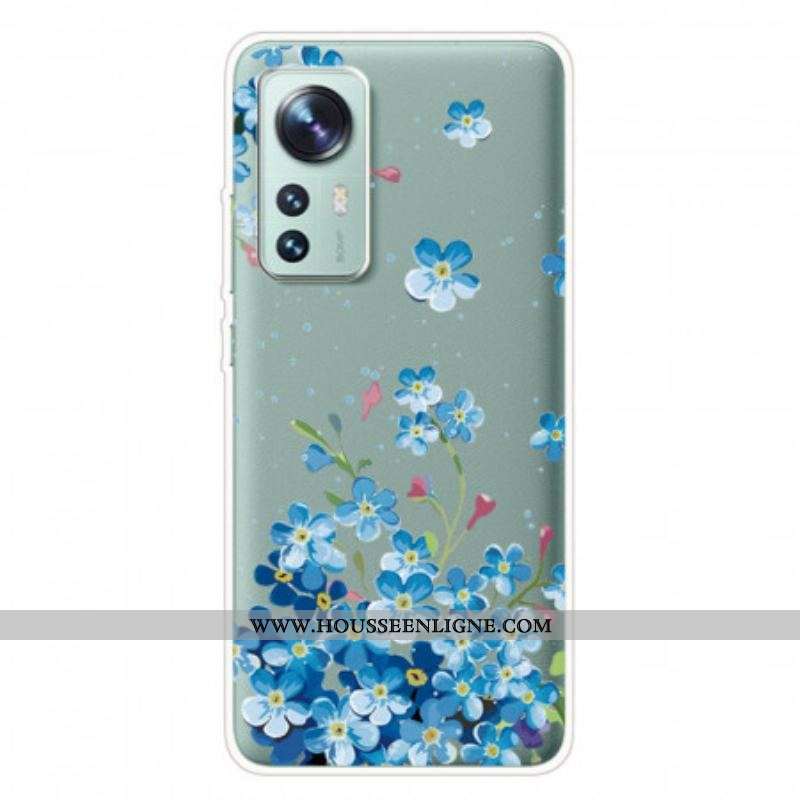 Coque Xiaomi 12 Pro Fleurs Bleus