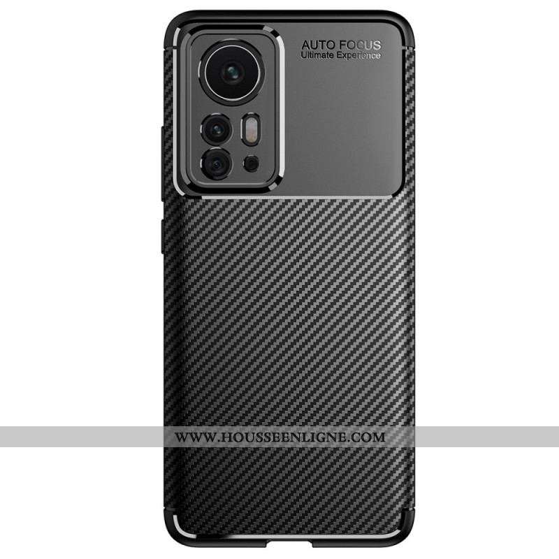 Coque Xiaomi 12 Pro Flexible Texture Fibre Carbone