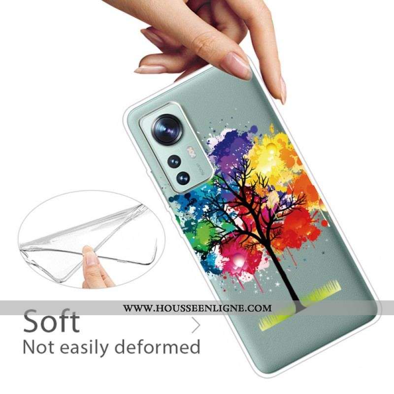 Coque Xiaomi 12 Pro Silicone Arbre Coloré