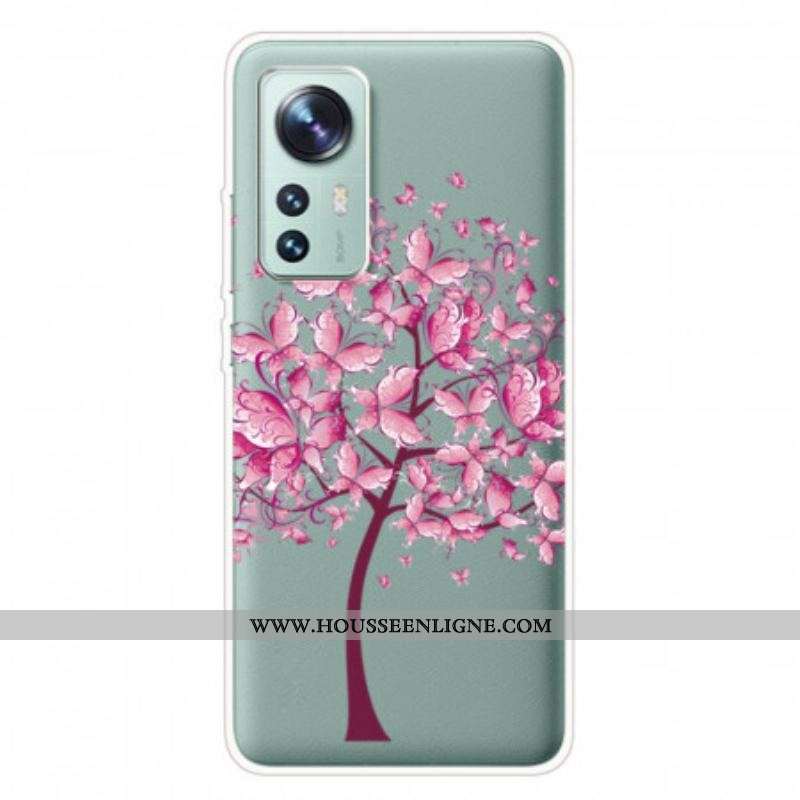 Coque Xiaomi 12 Pro Silicone Arbre Rose