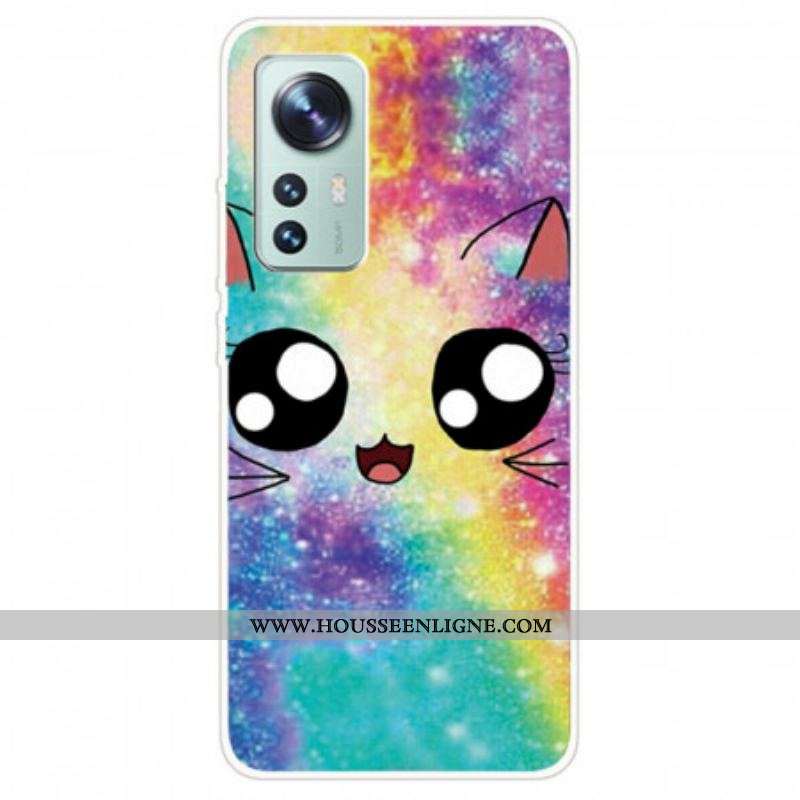 Coque Xiaomi 12 Pro Silicone Chat Déco