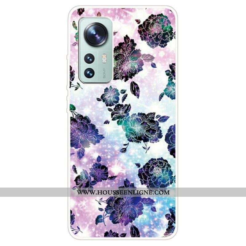 Coque Xiaomi 12 Pro Silicone Déclinaison Florale