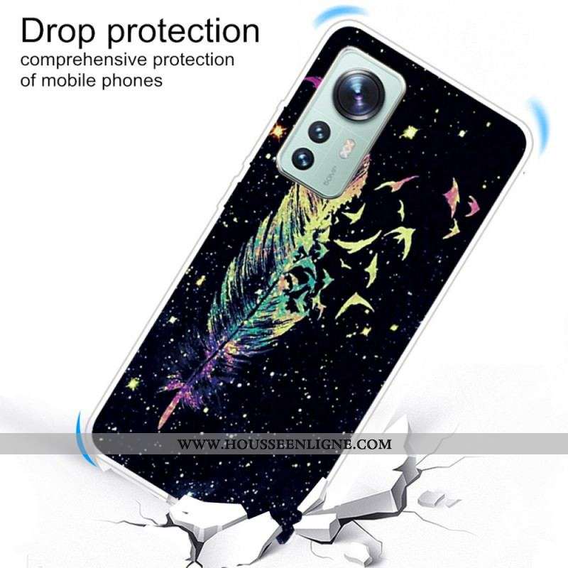 Coque Xiaomi 12 Pro Silicone Fabuleuse Plume