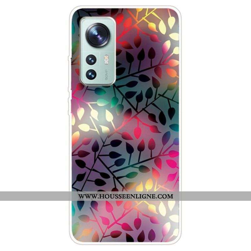 Coque Xiaomi 12 Pro Silicone Feuilles
