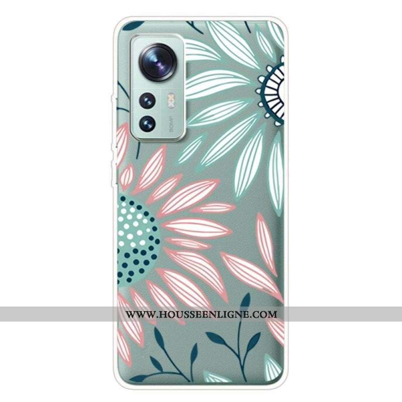 Coque Xiaomi 12 Pro Silicone Fleur