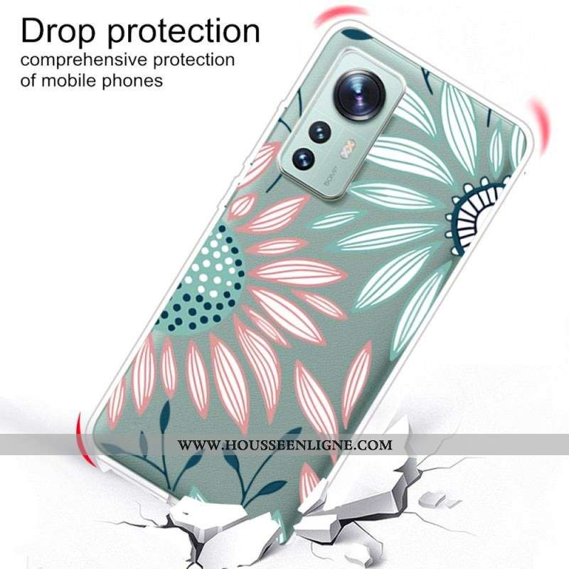 Coque Xiaomi 12 Pro Silicone Fleur