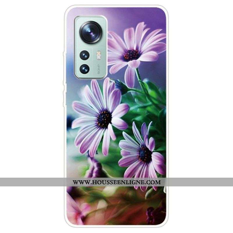 Coque Xiaomi 12 Pro Silicone Florale