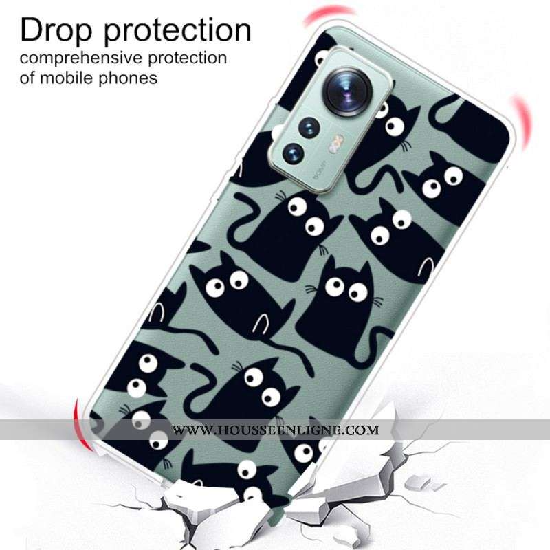 Coque Xiaomi 12 Pro Silicone Petits Chats