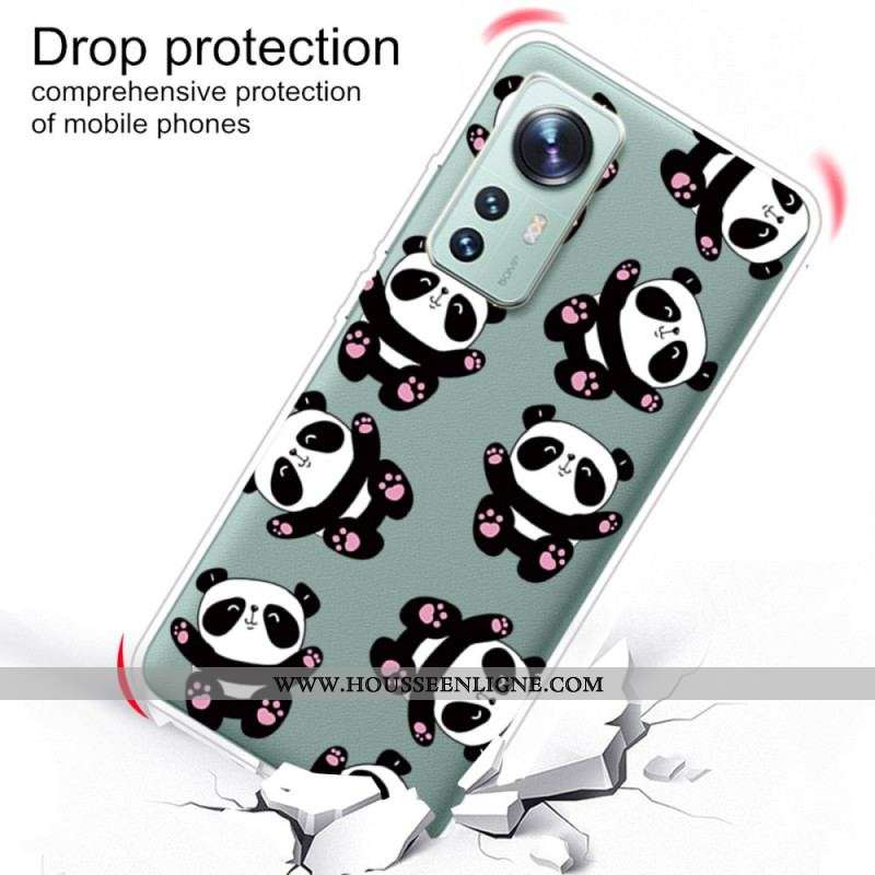 Coque Xiaomi 12 Pro Silicone Petits Pandas