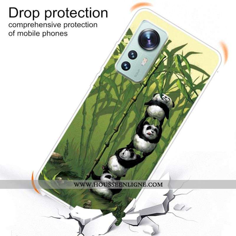 Coque Xiaomi 12 Pro Silicone Tas de Pandas