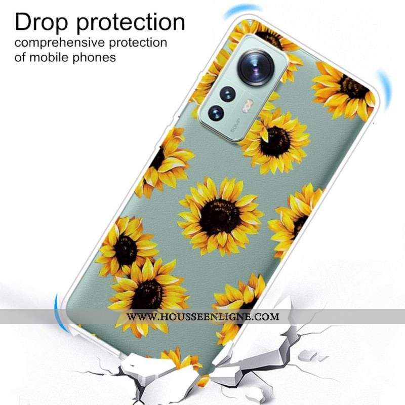Coque Xiaomi 12 Pro Silicone Tournesols