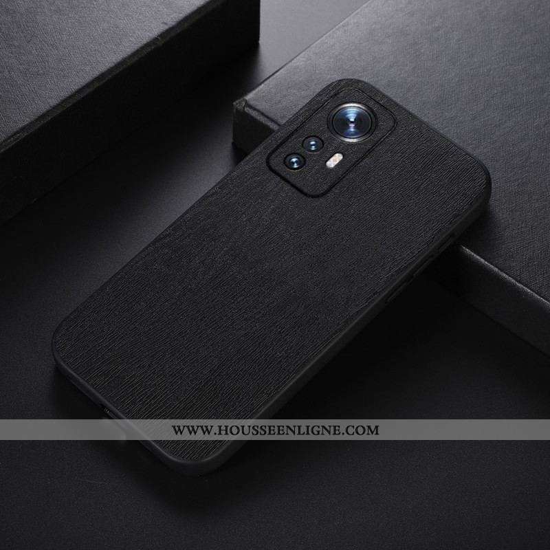 Coque Xiaomi 12 Pro Style Cuir Effet Bois