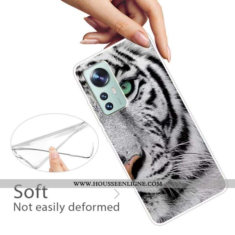 Coque Xiaomi 12 Pro Tigre Blanc