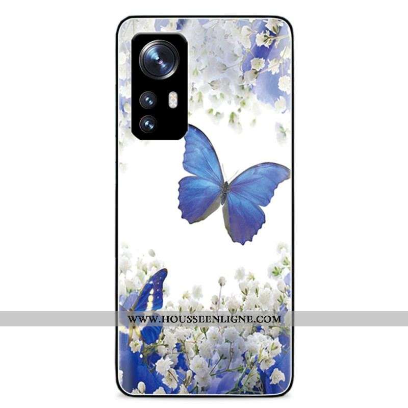 Coque Xiaomi 12 Pro Verre Trempé Papillons Royaux