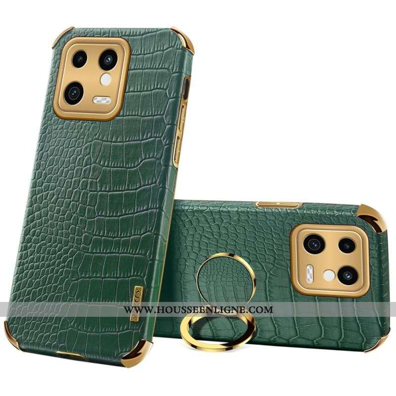 Coque Xiaomi 13 Effet Crocodile avec Anneau