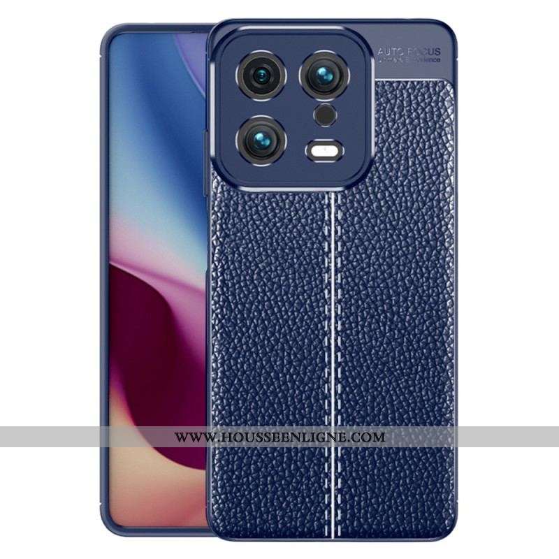 Coque Xiaomi 13 Effet Cuir Litchi Double Line