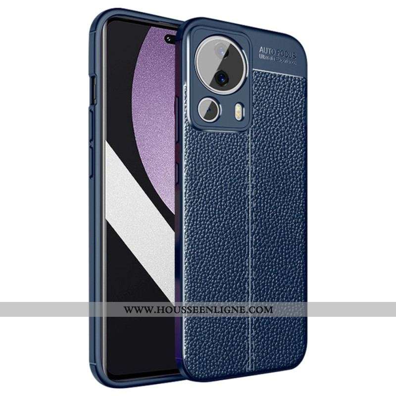 Coque Xiaomi 13 Lite Effet Cuir Litchi Double Line