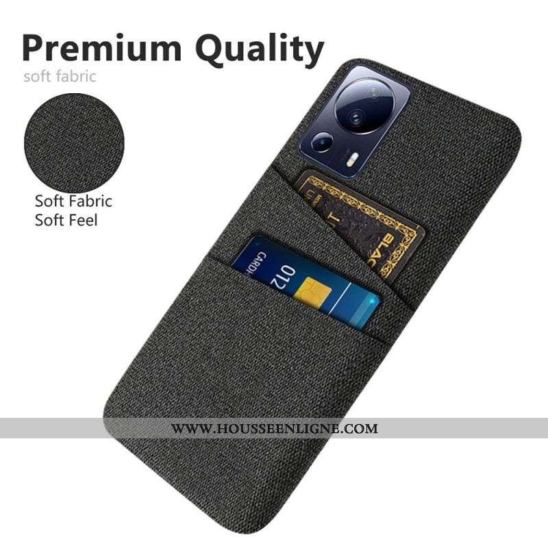 Coque Xiaomi 13 Lite Tissu avec Porte-Cartes