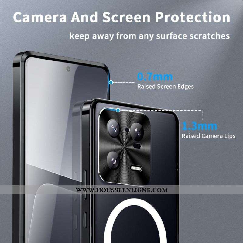 Coque Xiaomi 13 Pro Compatible MagSafe Rebords Métal