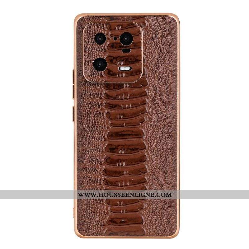 Coque Xiaomi 13 Pro Cuir Véritable Style Crocodile
