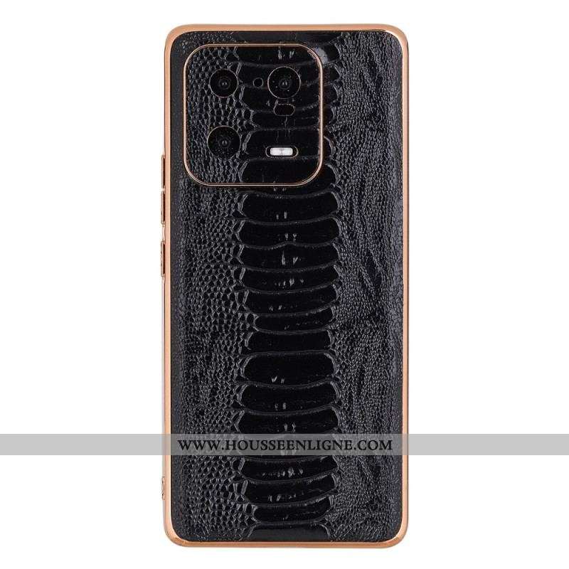Coque Xiaomi 13 Pro Cuir Véritable Style Crocodile