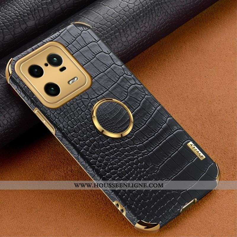Coque Xiaomi 13 Pro Effet Crocodile avec Anneau