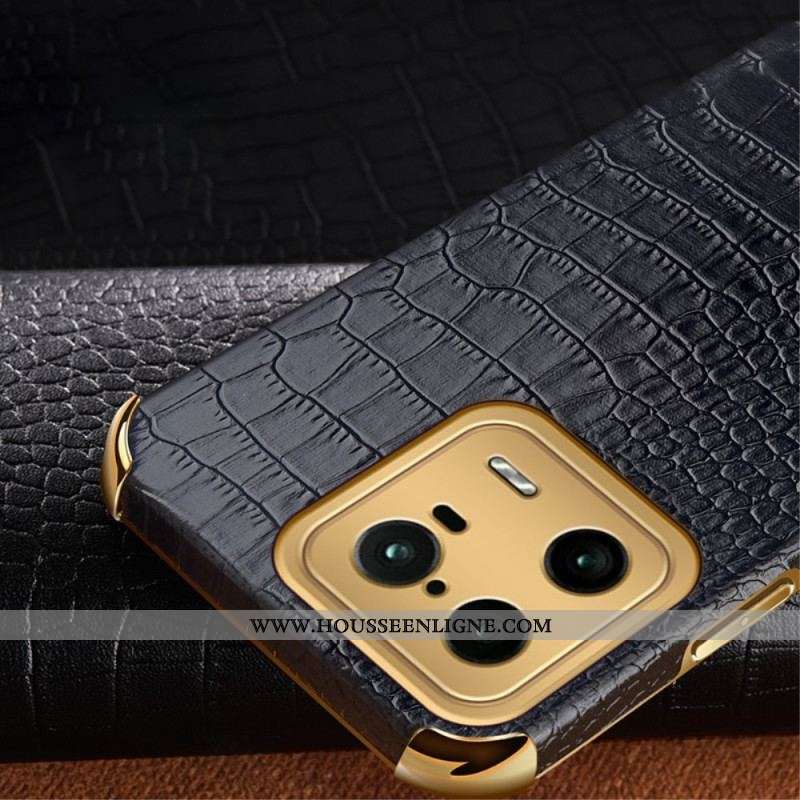 Coque Xiaomi 13 Pro Effet Crocodile avec Anneau